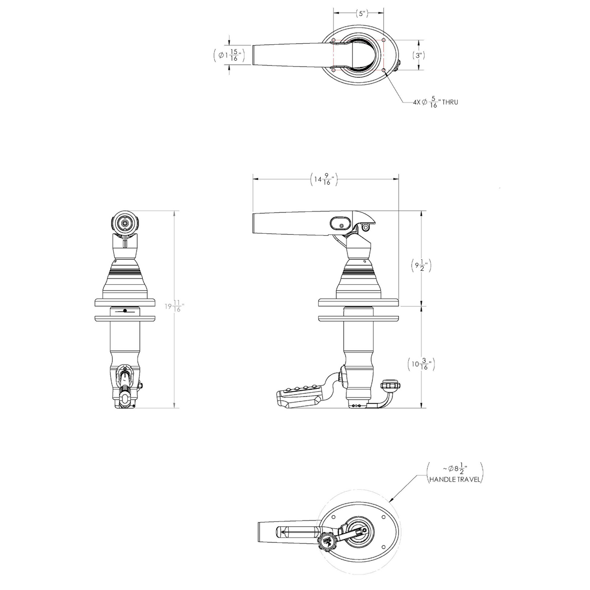 TACO GS-500XL Outrigger Mounts *Only Accepts CF-HD Poles* - GS-500XL