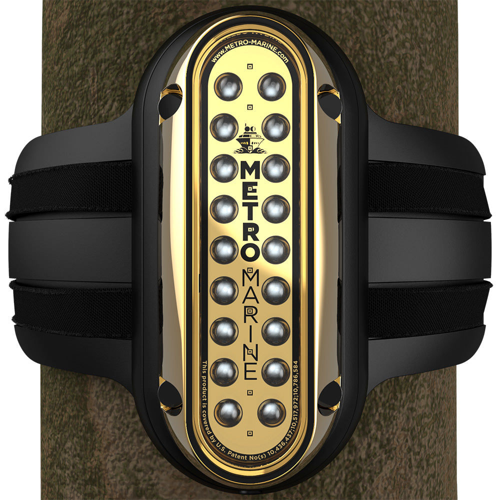 Metro Marine High-Output Vertical Piling Mount Light w/Intelligent Monochromatic LED's - Aqua, 90° Beam - F-PME1-V-A3-90