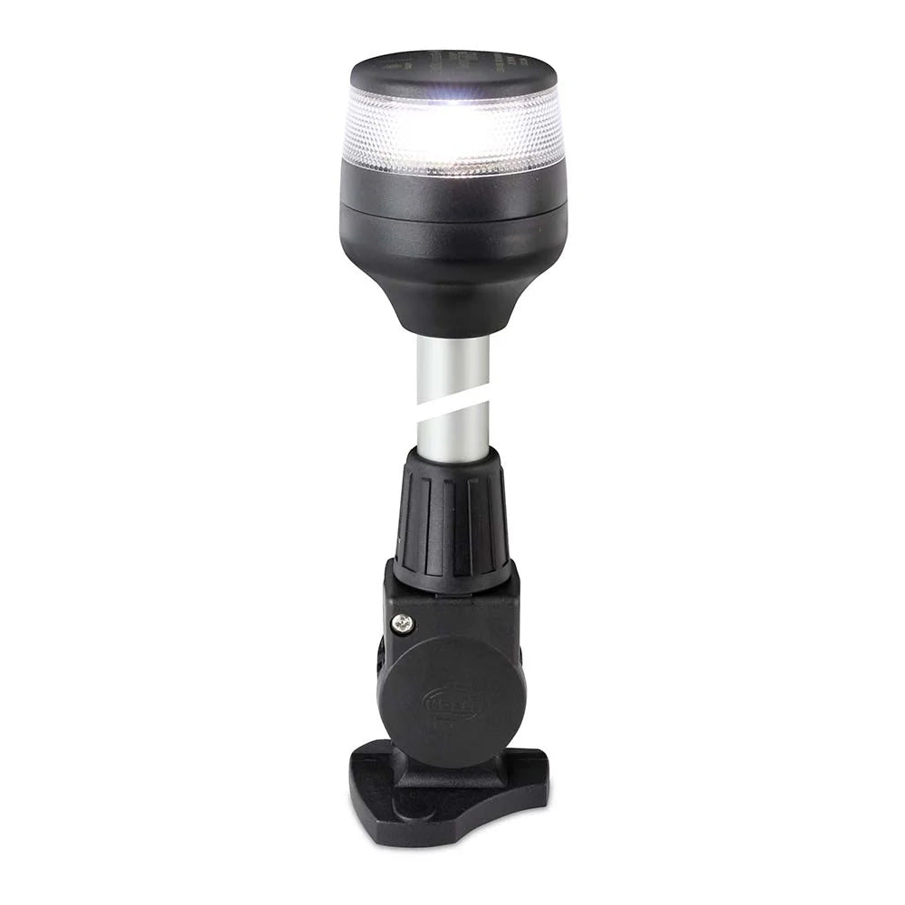 Hella Marine 980960281 2nm All Round White Fold-Down Pole Navigation Lamp with Black Base - 980960281