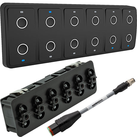 Maretron CKM12 Keypad with NMEA 2000 Adapter Cable - Customizable Marine Control Panel - A3802-1