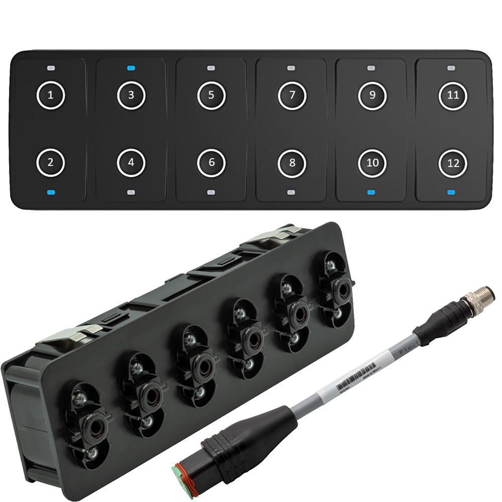 Maretron CKM12 Keypad with NMEA 2000 Adapter Cable - Horizontal Mount, IP69K Sealing - A3802-2