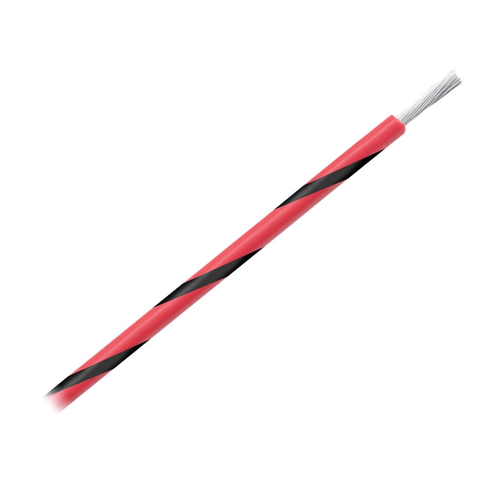 Pacer Group 14 AWG Striped Marine Wire 500 ft - Red with Black Stripe for Marine and Electrical Applications