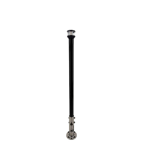 Seaview 12-Inch Manually Folding Marine Light Post with 316 Stainless Steel Base and LTBLED12C5 Navigation Light - Black