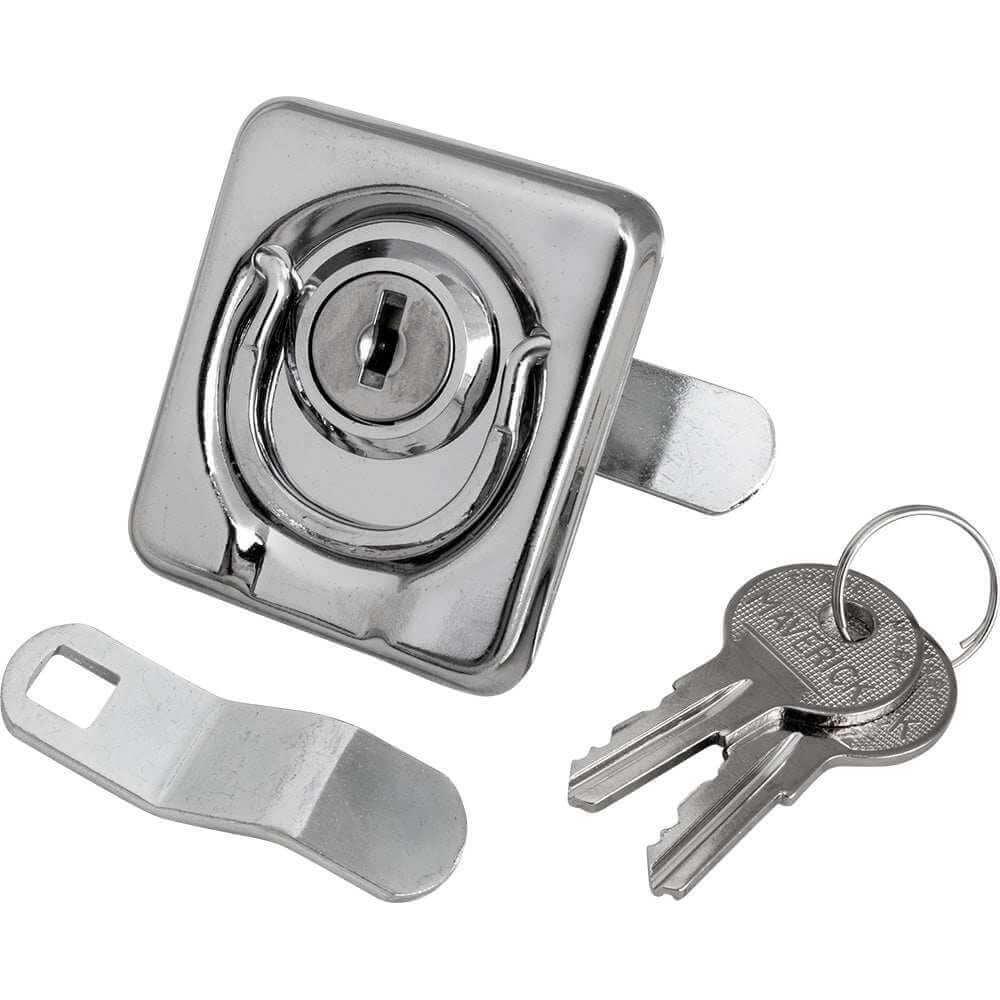 304 SS Locking Ring Pull with recessed design and corrosion-resistant stainless steel face for marine use