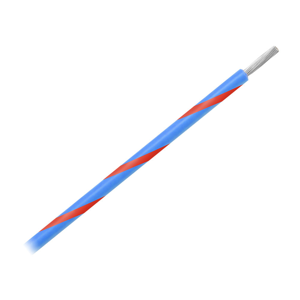 Pacer Group 14 AWG Striped Marine Wire 500 ft - Blue with Red Stripe for Marine and Electrical Applications