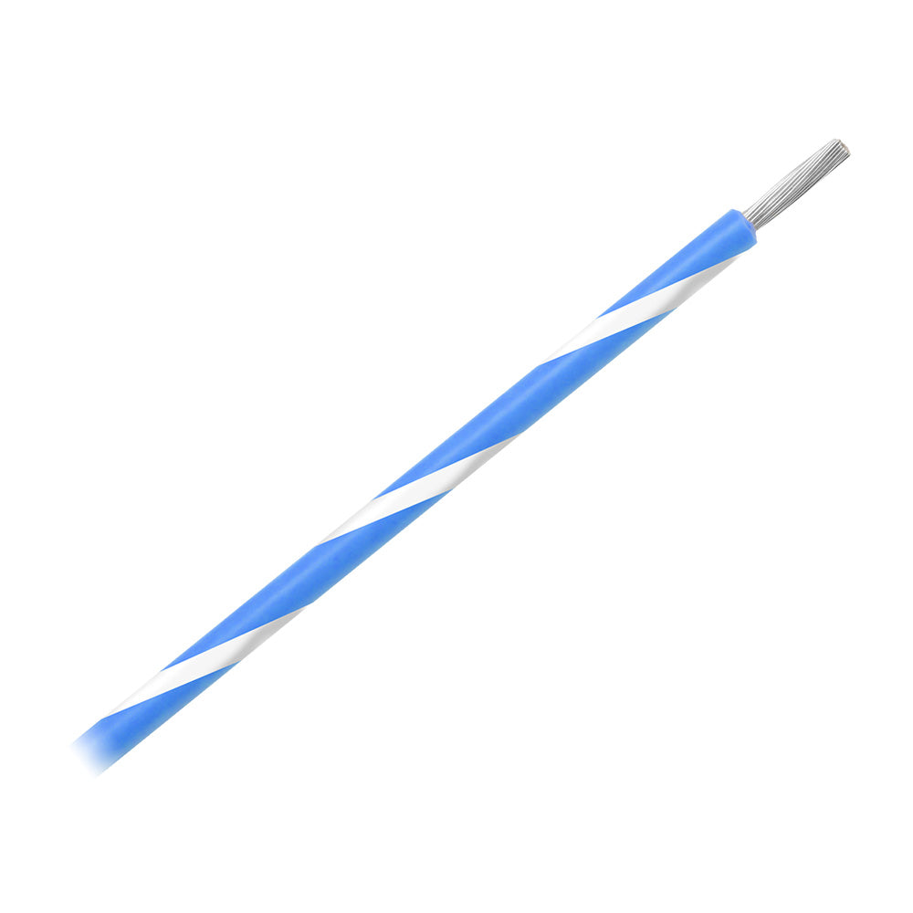 Pacer Group 14 AWG Striped Marine Wire 500 ft Blue with White Stripe