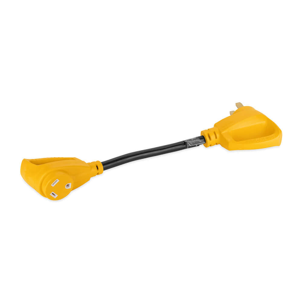Camco Power Grip 18" Dogbone Adapter - 50 Amp Male/30 Amp Female - 55173