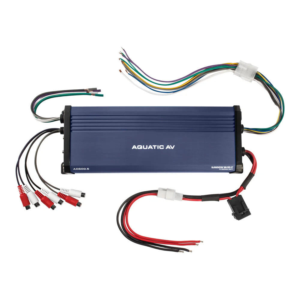 Aquatic AV AD600.5 5/4/3-Channel Marine and Powersports Amplifier - AD605