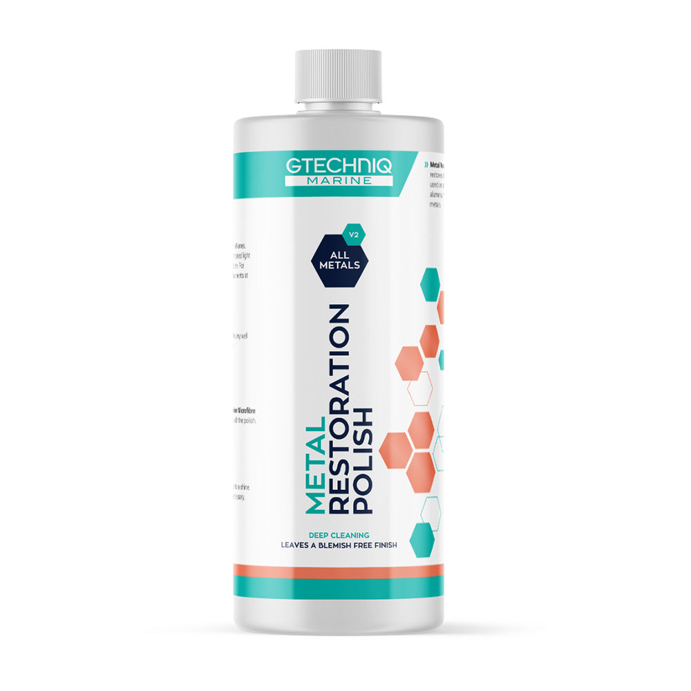Gtechniq Metal Restoration Polish - 250ml for Stainless Steel, Brass, Copper, Aluminum, Gold, Silver