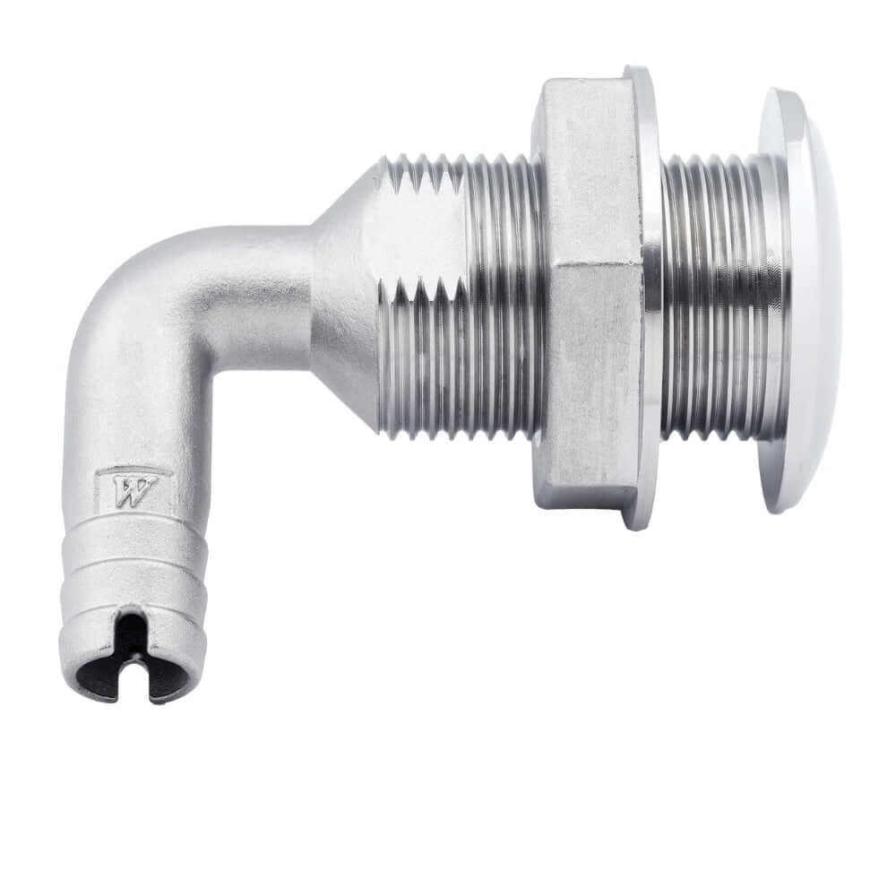 Whitecap 1-1/2" Duplex Stainless Steel 90 Degree Thru-Hull Fitting - 6581X