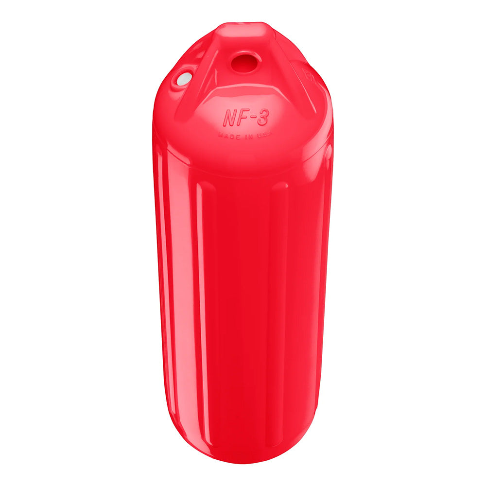 Polyform U.S. NF-3 Heavy-Duty Twin Eye Boat Fender - 5.6 in Diameter x 19 in Length, Red