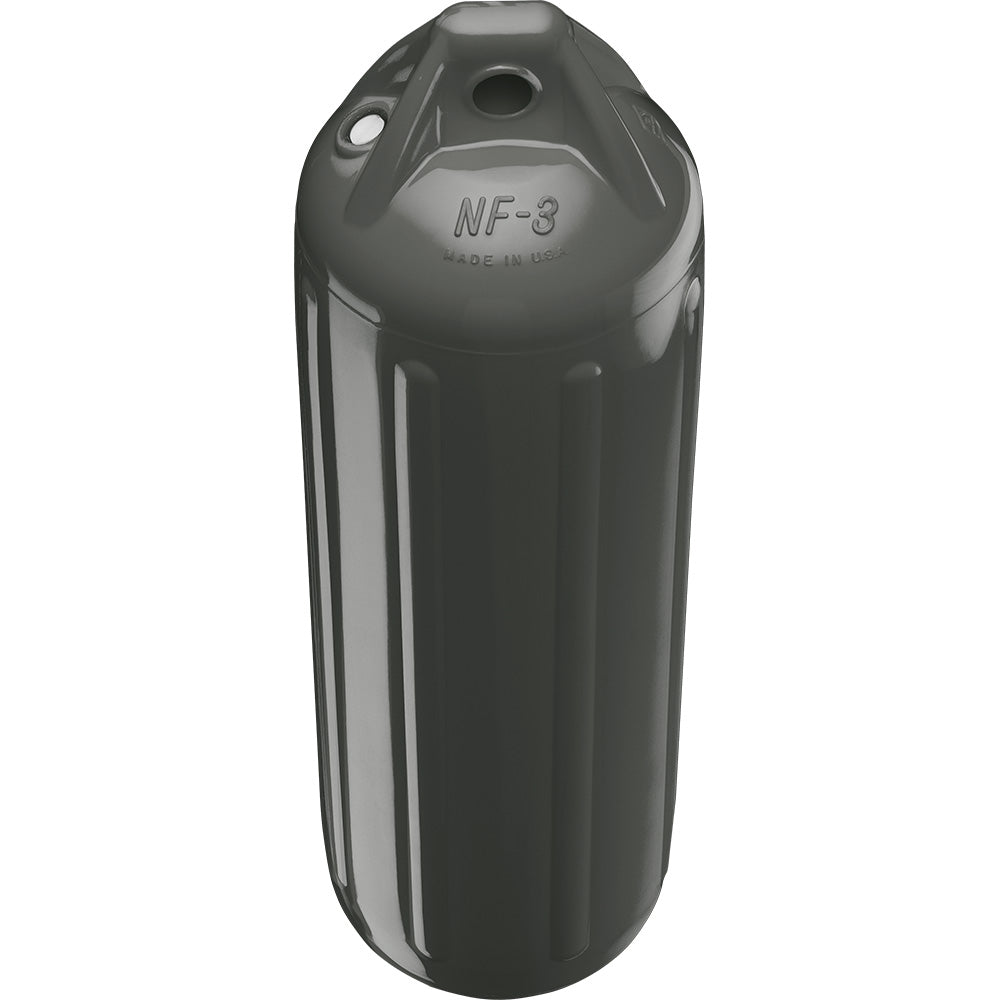 Polyform U.S. NF-3 Heavy-Duty Twin Eye Boat Fender - 5.6" x 19" Graphite