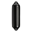 Polyform NF-4 Heavy-Duty Twin Eye Boat Fender - 6.4 x 12.6 Inches, Black
