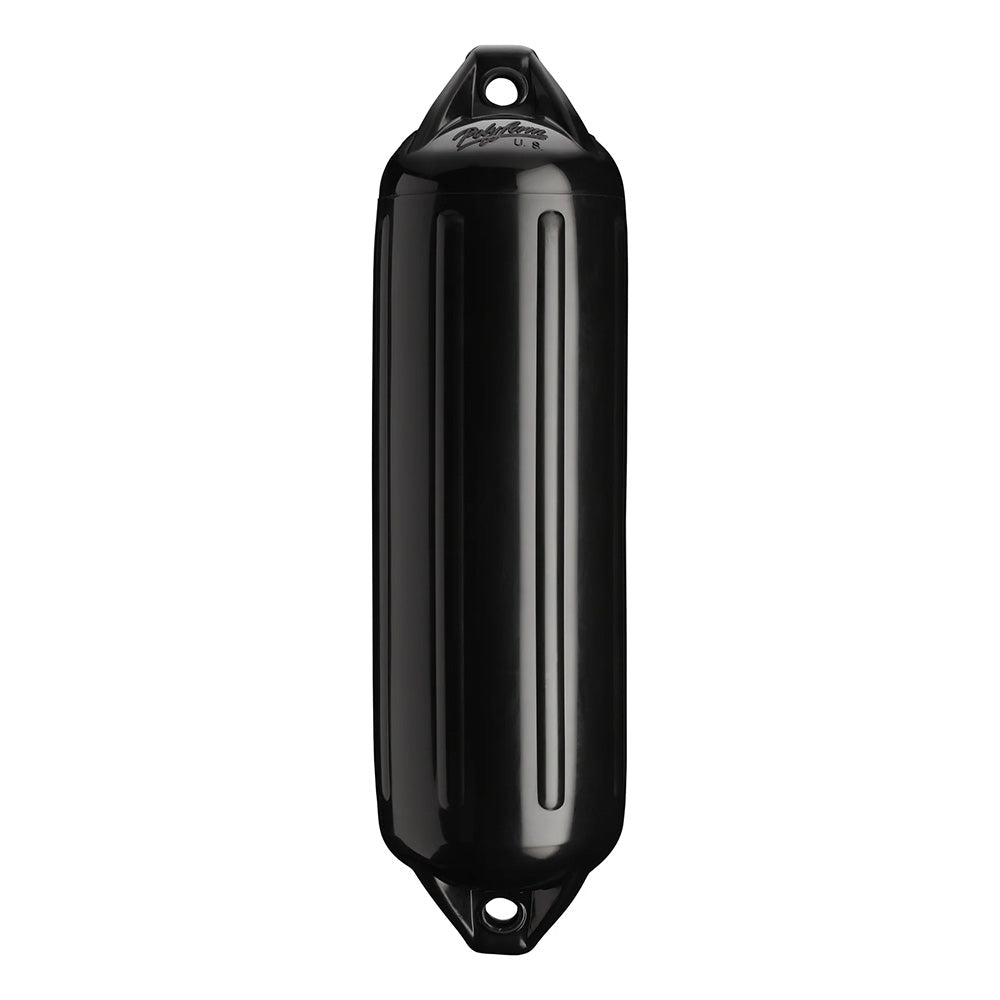 Polyform NF-4 Heavy-Duty Twin Eye Boat Fender - 6.4 x 12.6 Inches, Black