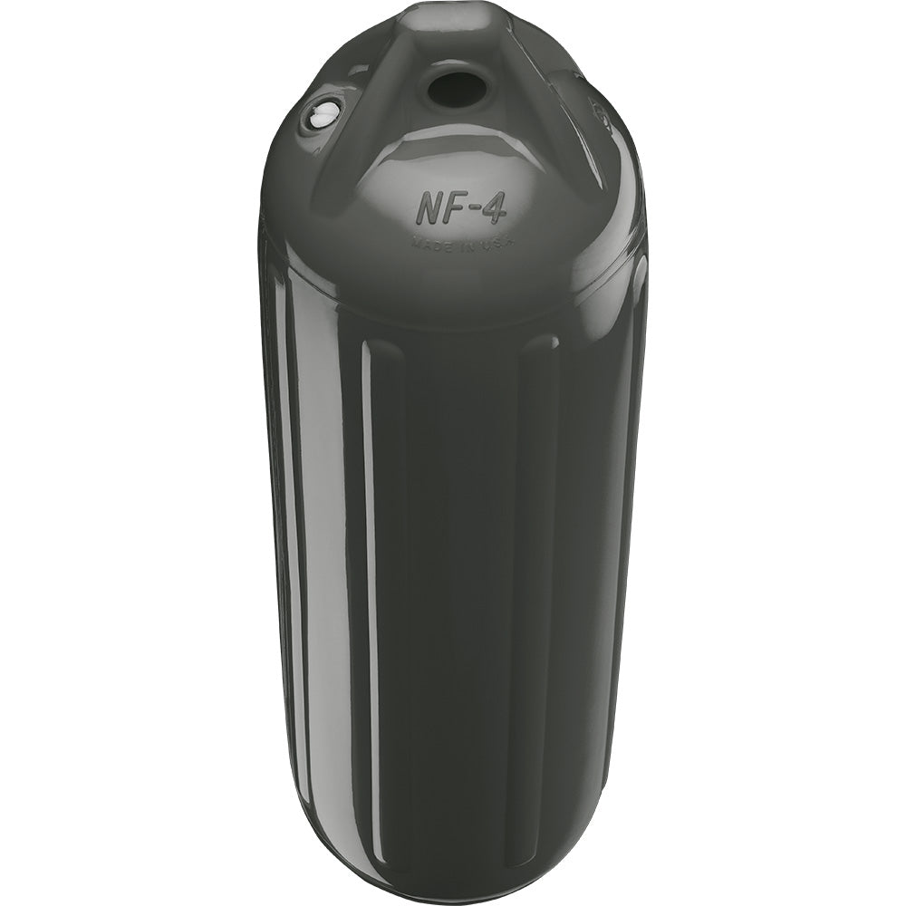 Polyform NF-4 Heavy-Duty Twin Eye Boat Fender - 6.4 x 12.6 inches, Graphite