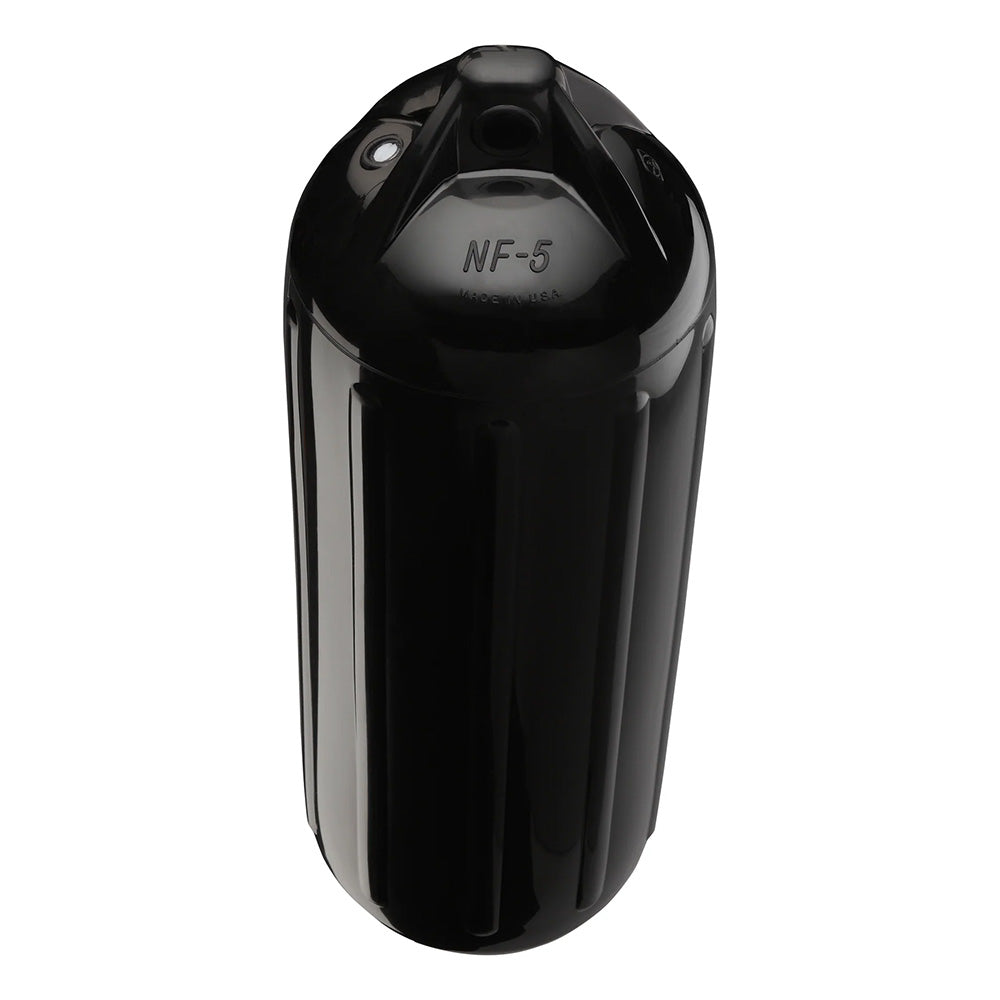 Polyform NF-5 Heavy-Duty Twin Eye Boat Fender - 8.9 x 26.8 inches, Black