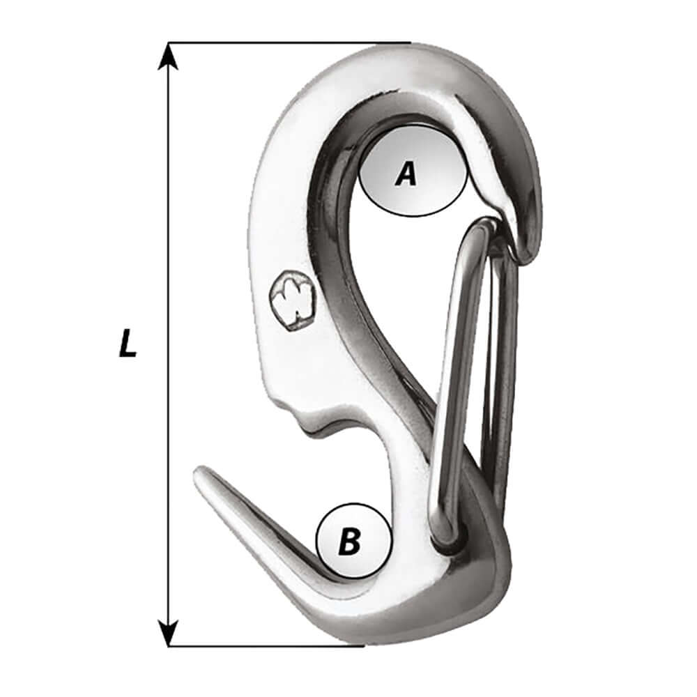 Wichard 5/16 Stainless Steel Sail Snap + - 2490W