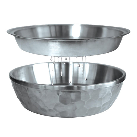 Toadfish 12-Inch Stainless Steel Seafood Bowl with Dual-Layer Design