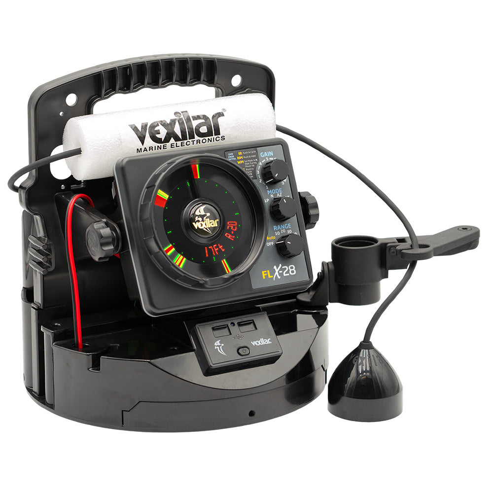 Vexilar FLX-28 Pro Pack Elite Fishing System with Pro View Ice-Ducer and Lithium Battery - PPEL28PV