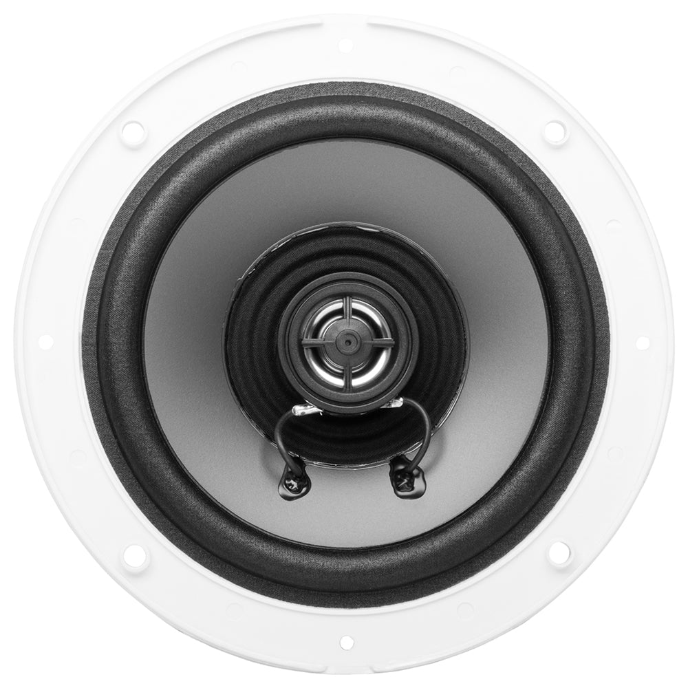 Boss Audio MR60 6.5-inch Marine Grade Round Speakers - White (Pair) - MR60