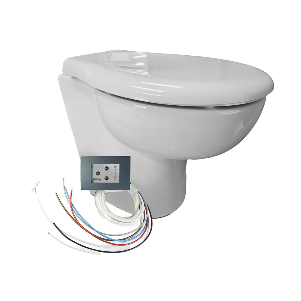 Albin Group Ultra Slim Premium Standard 12V Toilet with Electronic Control Panel - 07-06-011