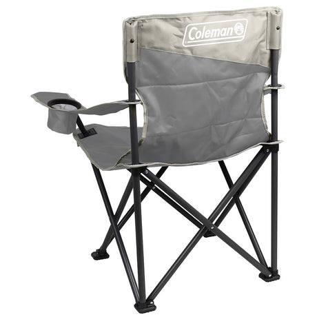 Coleman Big & Tall Quad Camping Chair in Grey - Heavy Duty Support for Up to 600 lbs