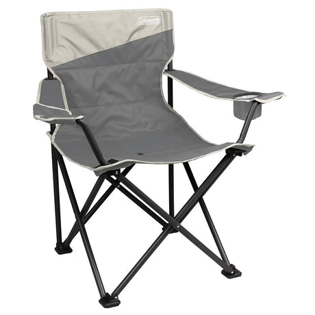 Coleman Big & Tall Quad Camping Chair in Grey - Heavy Duty Support for Up to 600 lbs