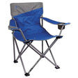Coleman Big & Tall Camping Chair in Blue - Supports up to 600 lbs with Oversized Seat and Built-in Cooler