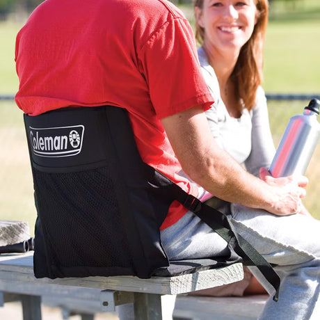 Coleman Stadium Seat - Black - Portable Comfort Cushion for Sports Events and Concerts