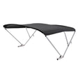SureShade Power Bimini with Clear Anodized Frame and Black Fabric - 10 ft Shade Extension - 2024050714