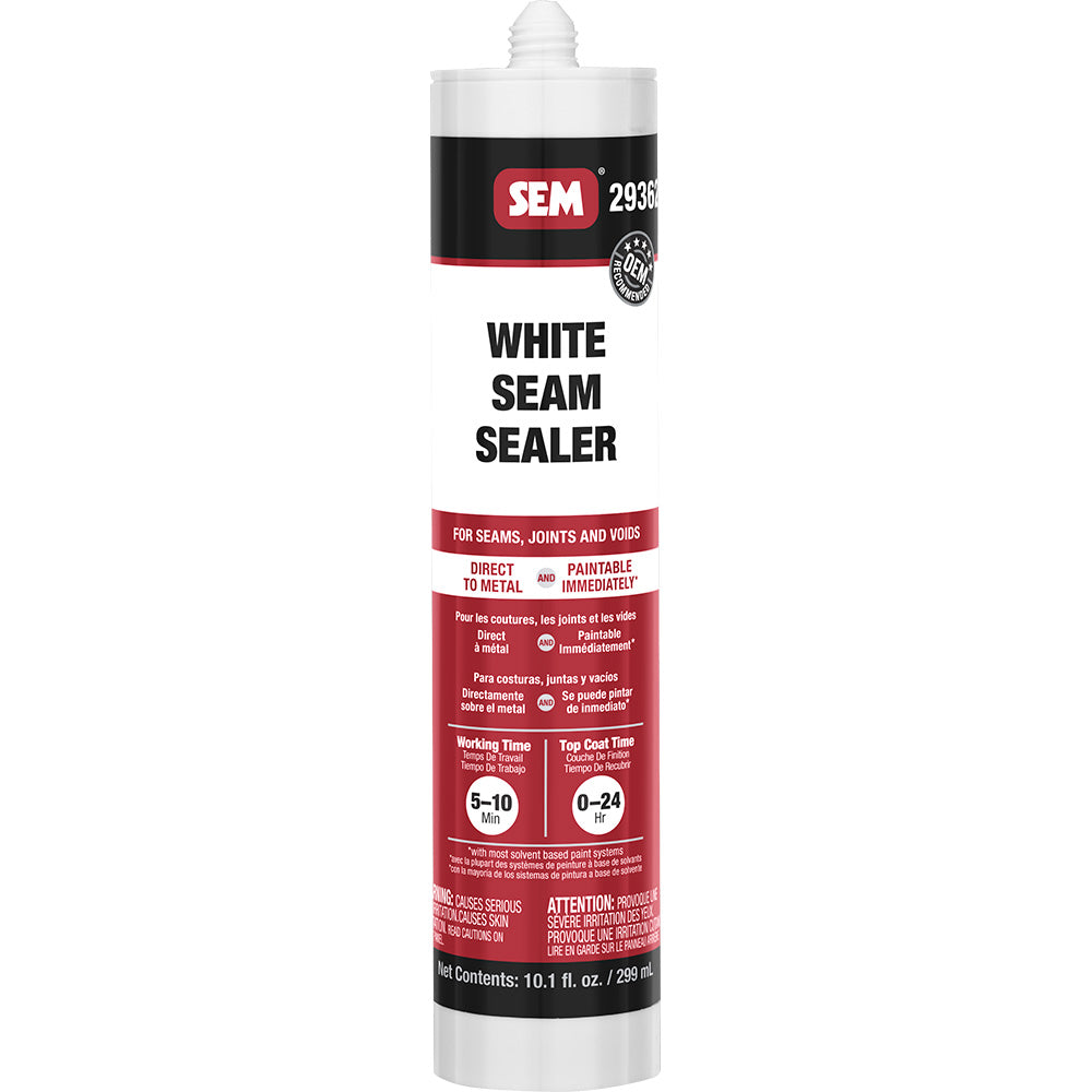 SEM 1K Seam Sealer 10.1oz Tube * White for Interior and Exterior Sealing