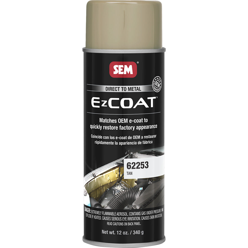 SEM Ez Coat 16oz Aerosol Can - Tan for Automotive Metal and OEM Finishes