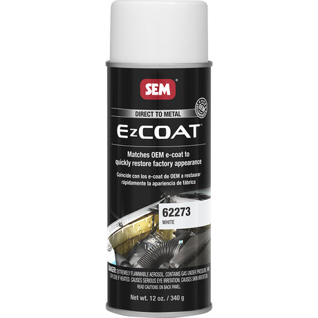 SEM Ez Coat 16oz Aerosol Can - White for Automotive Metal Coating