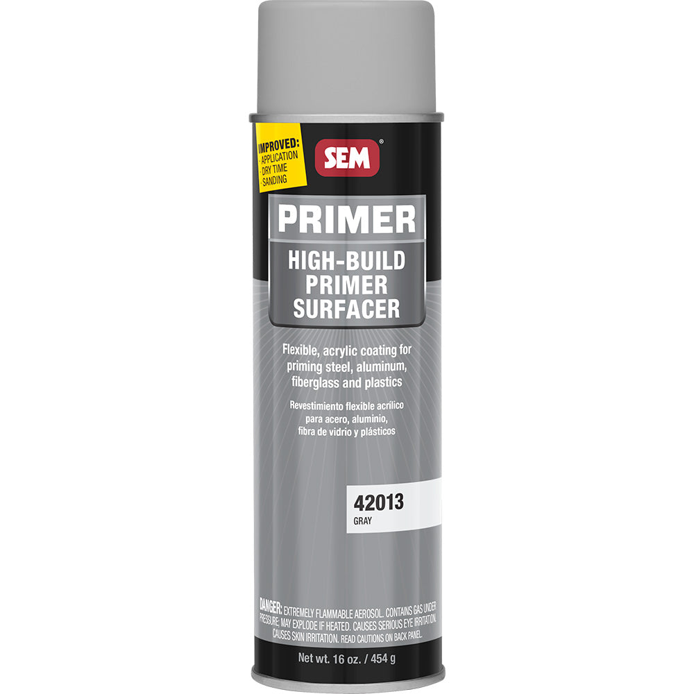 SEM High-Build Primer Surfacer 20oz Aerosol Can - Grey for Automotive Refinish
