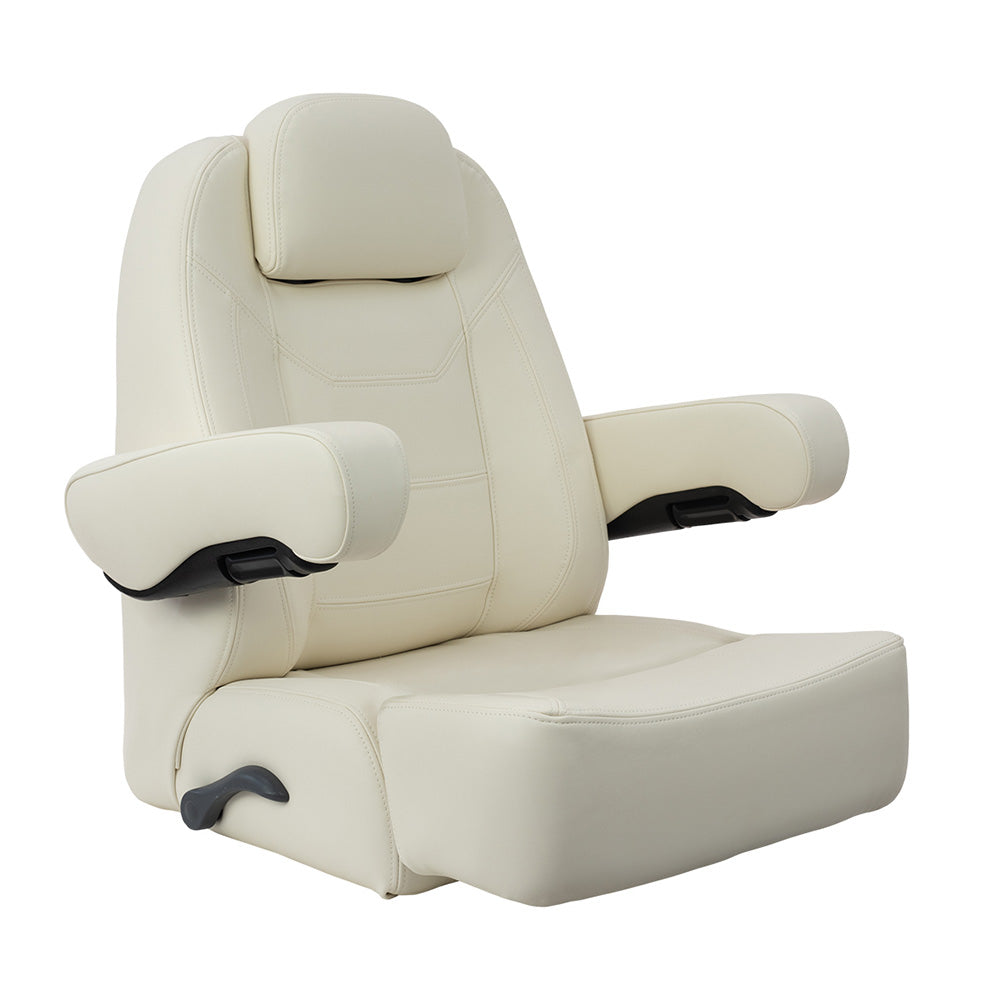 Springfield Marine Charter Helm Low-Back Seat with Bolster - Off White