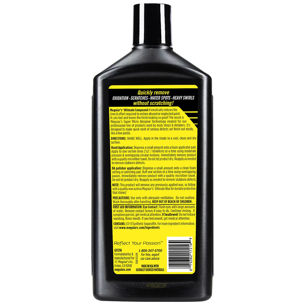 Meguiar's Ultimate Compound 16oz - Restores and Polishes Paint Finishes