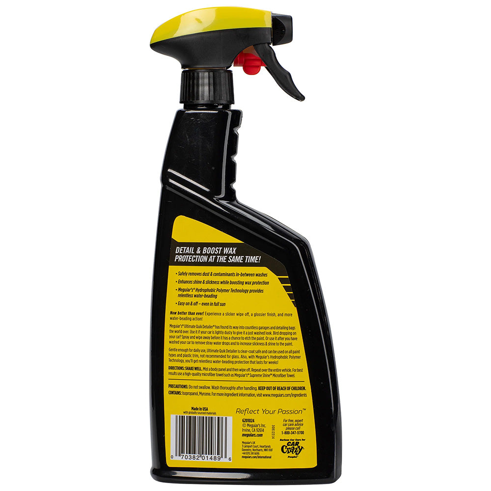Meguiar's Ultimate Quik Detailer 24oz - Easy Spray Car Polish and Water Bead Protector