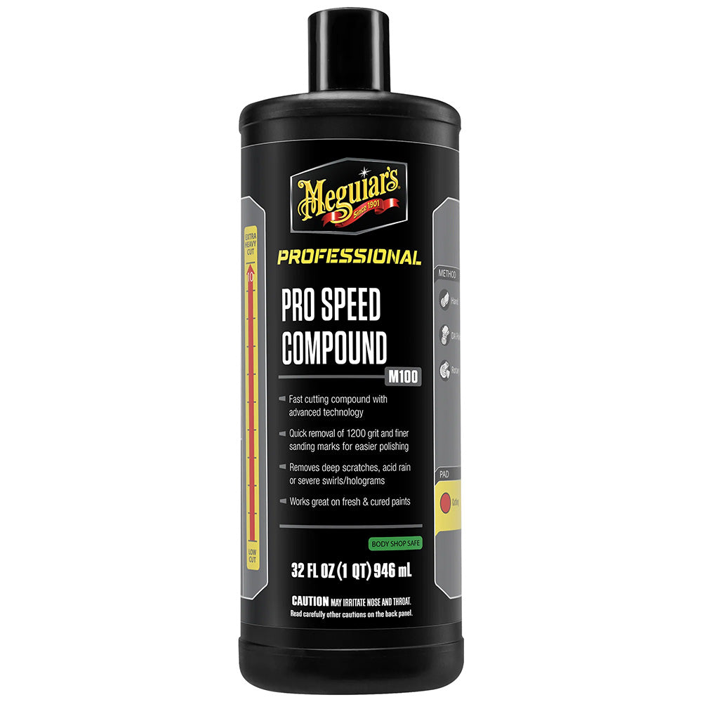 Meguiar's Professional Pro Speed Compound 32oz * Fast Cutting Body Shop Safe Polish for Deep Scratch and Haze Removal