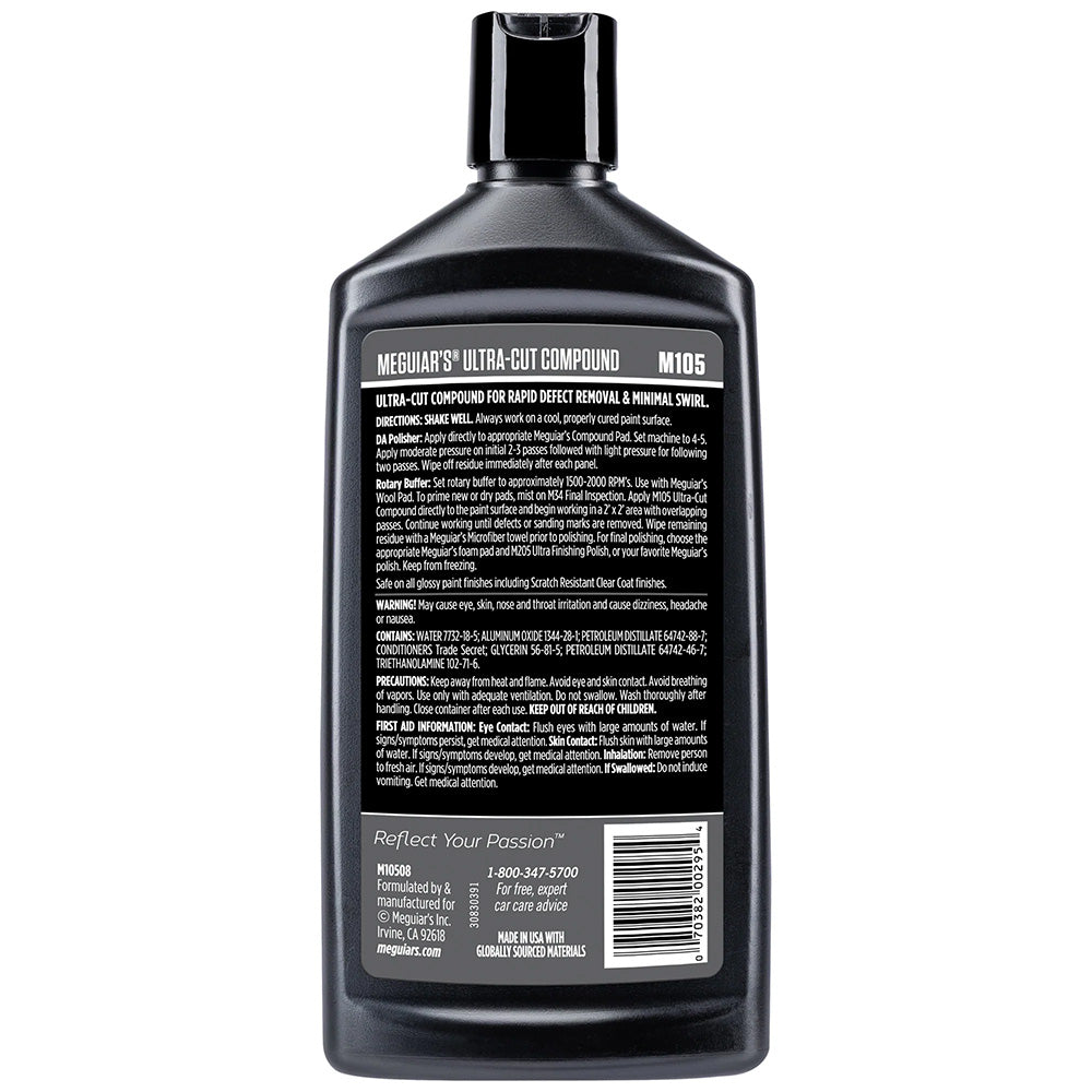 Meguiar's Professional Ultra-Cut Compound 8oz - High-Performance Scratch and Defect Remover