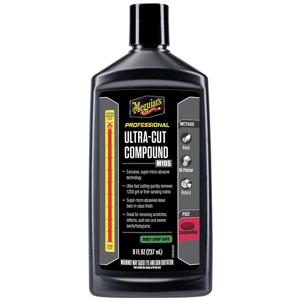 Meguiar's Professional Ultra-Cut Compound 8oz - High-Performance Scratch and Defect Remover
