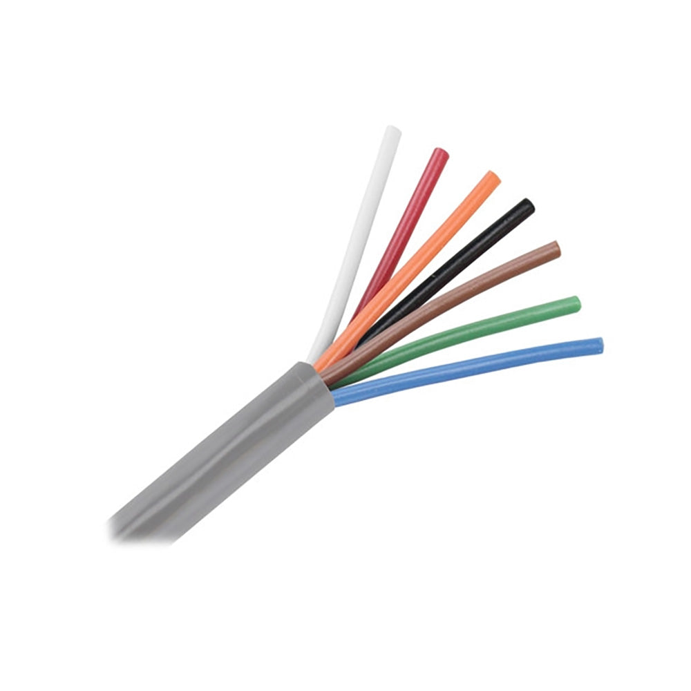 Pacer Group 18/7 AWG Unshielded Multiconductor Cable, 100 ft, White, Red, Orange, Black, Brown, Green & Blue
