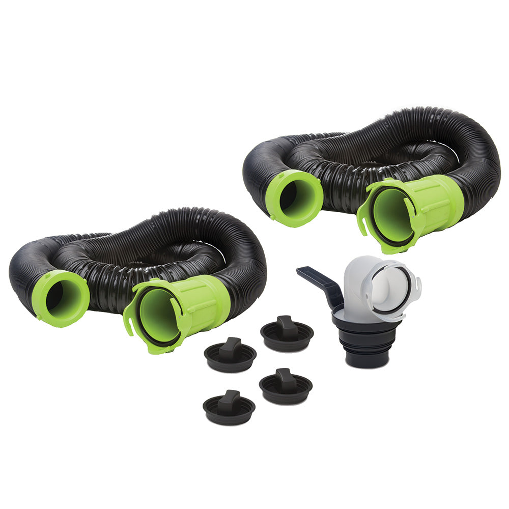 Thetford Marine Titan Premium 20' Sewer Hose Kit with Universal Bayonet Connection and 5-in-1 Sewer Adapter