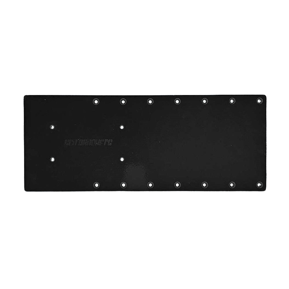 Sea Brackets 18-Inch Straight Trolling Motor Plate for Garmin Kraken - Black - SEA2302-BLK