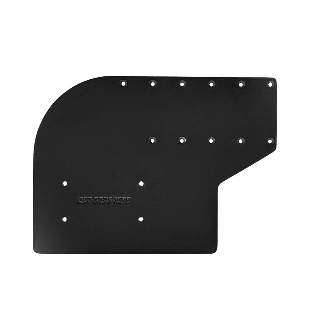 Sea Brackets Small Offset Trolling Motor Plate for Garmin Kraken - Black - SEA2311-BLK