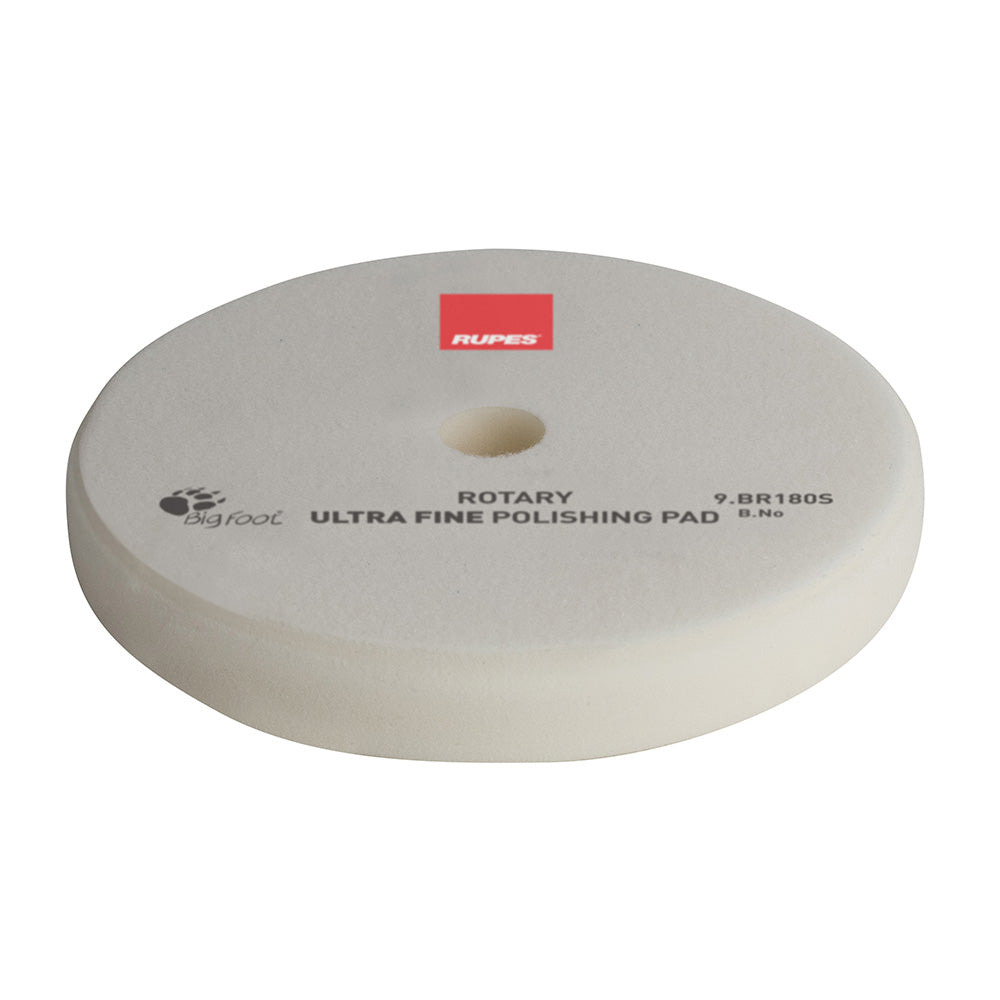 RUPES Rotary Ultra-Fine Polishing Foam Pad 155/160mm - White - 9.BR180S