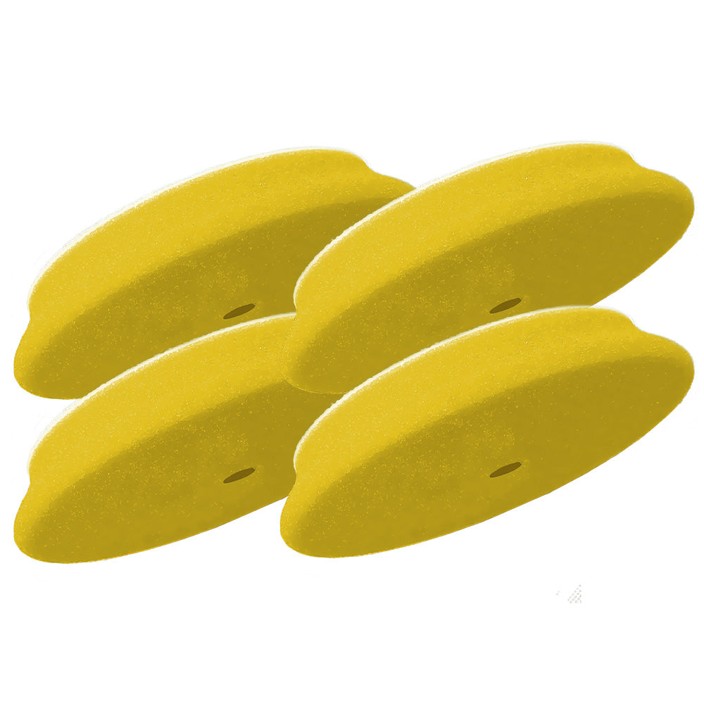 RUPES D-A Fine Finishing Foam Pad 70mm Yellow * 4-Pack for Dual-Action and Gear-Driven Polishers - 9.DA70M/4