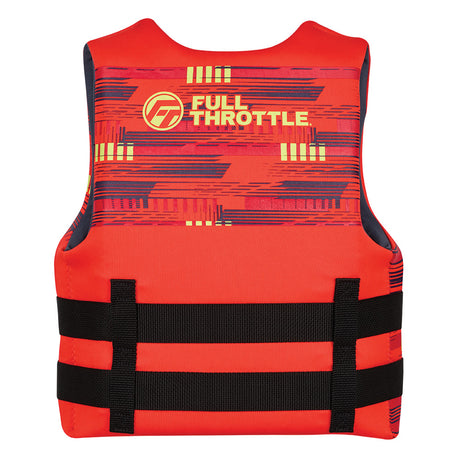 Full Throttle Youth Rapid-Dry Flex-Back Life Jacket - Red - 142100-100-002-26