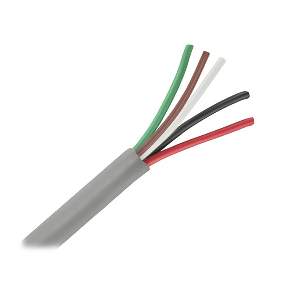 Pacer Group M18/5-25 Unshielded 5 Conductor Cable, 25 Feet - 18/5 AWG Multi-Conductor Cable in Green, Brown, White, Black & Red