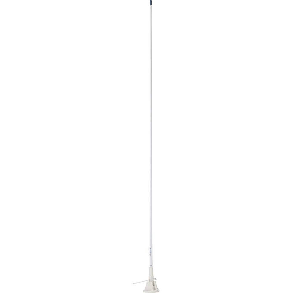 Scout 5' white VHF antenna with 3dB gain, lift and lay mount, and 5M RG-58 cable
