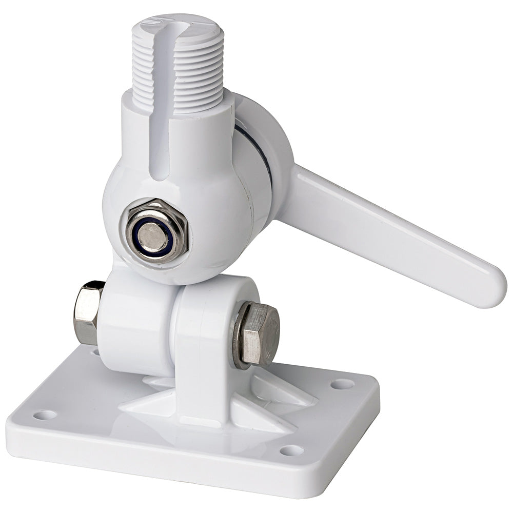 Scout Four-Way Nylon Ratchet Mount - White for Marine Antennas, Part PF AC NBASE001 - PF AC NBASE001
